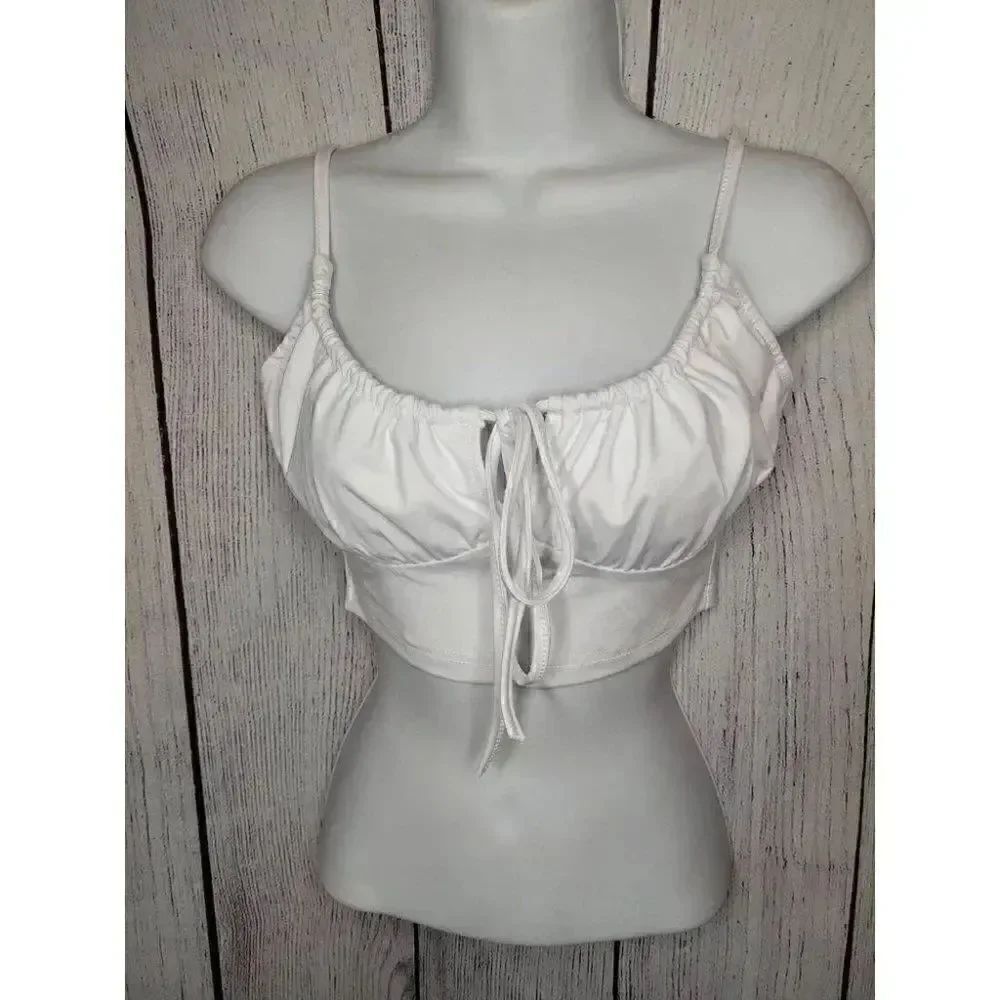 Women's Drawstring Crop Top Small‎